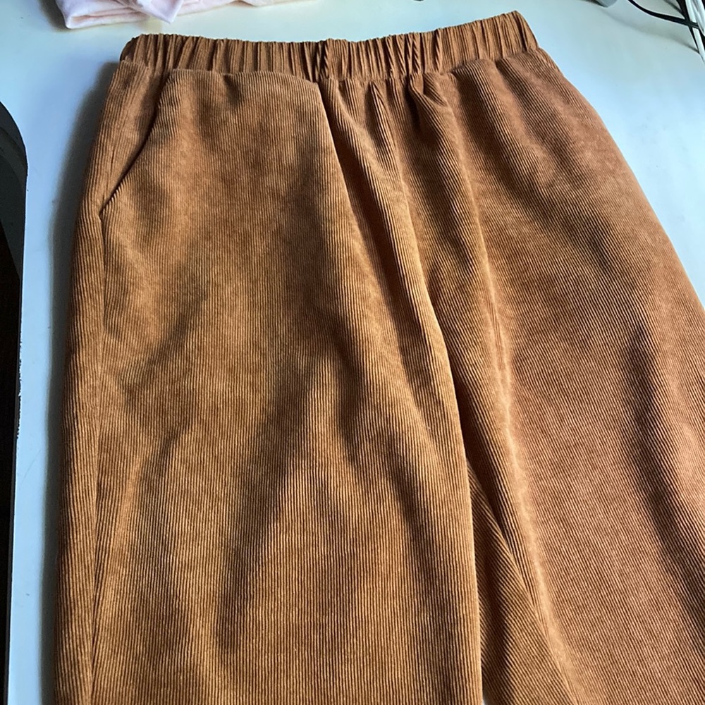 Brown reddish  velvet pants